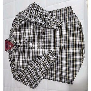 VTG 90s Tommy Hilfiger Men's Plaid Long Sleeve Button Up Shirt - Size Large